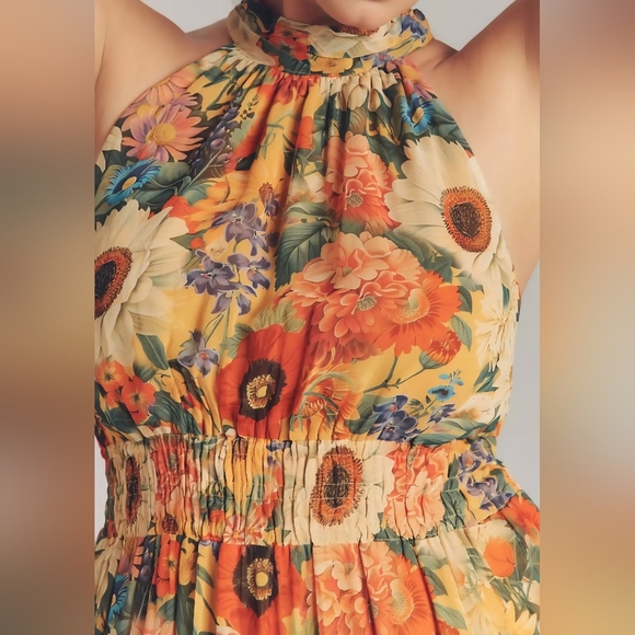 The Somerset Chiffon Maxi Dress, Color Gold, Size XXS, Retail $188.00 USD - Picture 6 of 16